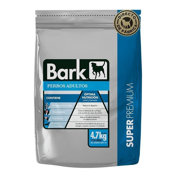 Bark Super Premium alimento para perro adulto todos los tamaños sabor mix en bolsa de 4.7kg