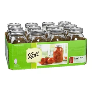 Frascos Ball Mason Jar De 0.946 Lts (32 Onzas)  Caja De 12