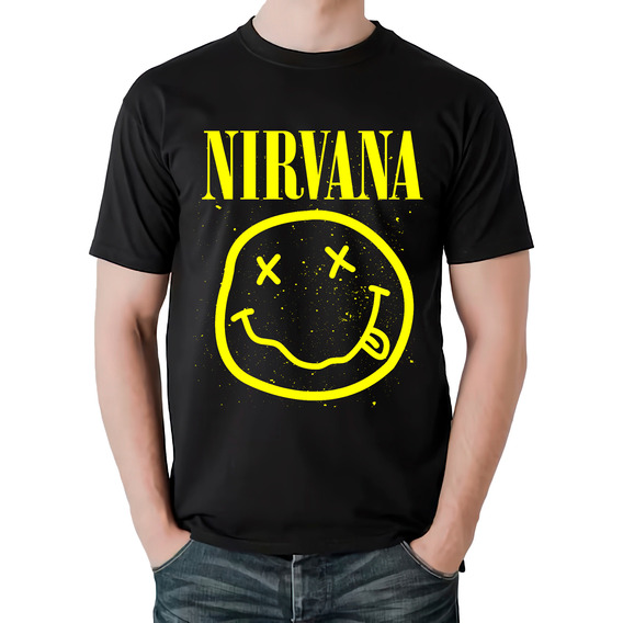 Camiseta Nirvana Carita Banda Rock 