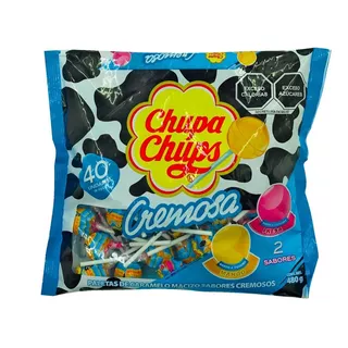 Chupa Chups Paleta Yogurt Sabor Fresa Y M - g a $96