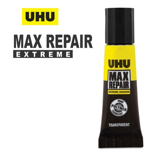 Pegamento Universal UHU MAX REPAIR color transparente no tóxico