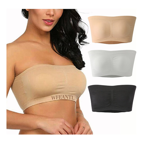 3pzs Brasier Push Up Strapless Sin Tirantes Y Invisible Bra