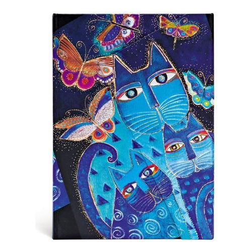 Gatos Azules Y Mariposas Felinos Fantásticos, de Paper Blanks. Editorial Hartley & Marks, tapa blanda, edición 1 en español
