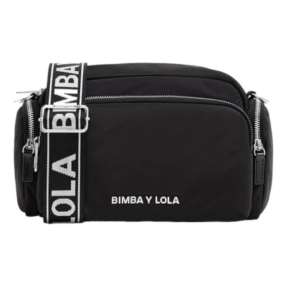 Bolsa M Negra Bandolera Nailon Bimba Y Lola