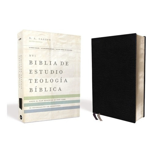 Nvi Biblia De Estudio, Teología Bíblica, Piel Reciclada, De D. A. Carson. Editorial Vida, Tapa Blanda En Español, 2022