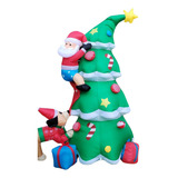 Inflable Navideño 2.1 Mts Santa Claus/ Arbolito/ Regalos