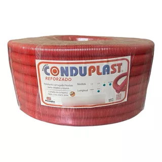 Tubo Poliducto Reforzado Flexible Naranja 1 X 50m Conduplast