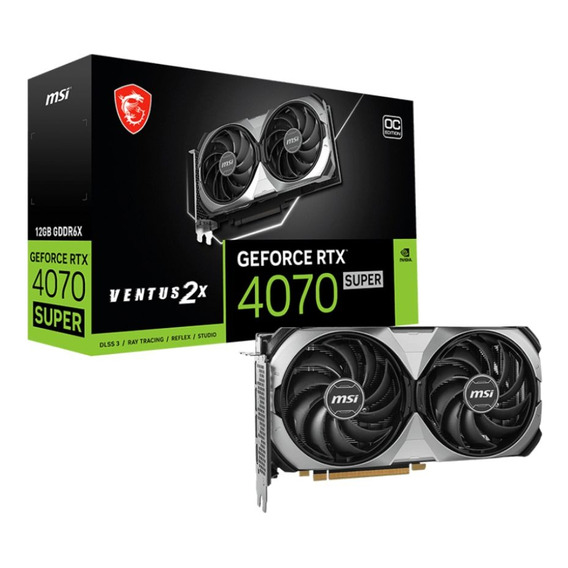 Tarjeta de Video MSI GeForce RTX 4070 SUPER 12G VENTUS 2X OC 12GB GDDR6X