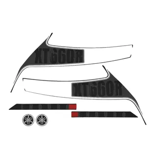 Kit Adesivos Yamaha Xt 660r  2010 2011 2012 Preta