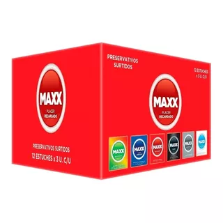 Preservativos Maxx Mixtos X 12 Cajitas Surtidas X 3 Unid