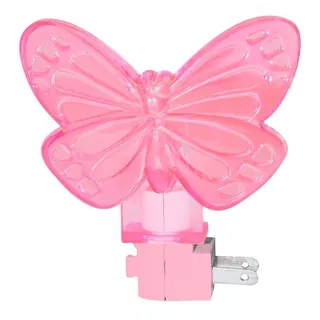 Luz De Noche Incandescente Sanelec Kids 4w Diseño Mariposa Color Rosa