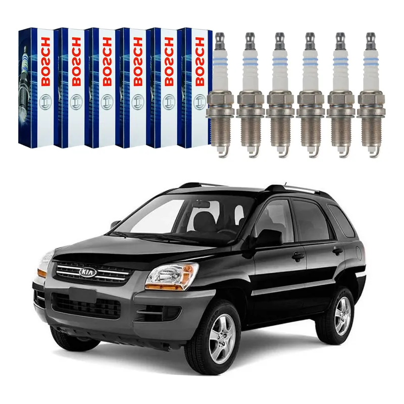 Jogo Velas Bosch Sportage 2.7 V6 2004 A 2007