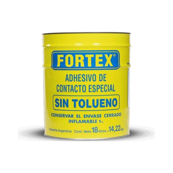 Cemento De Contacto Fortex Adhesivo Sin Tolueno 18 Lts Mm