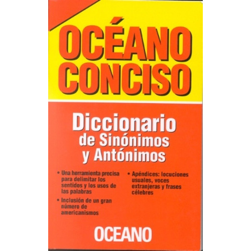 Oceano Conciso Sinonimos Y Antonimos, De Sin . Editorial Idiomas Oceano, Edición 1 En Español