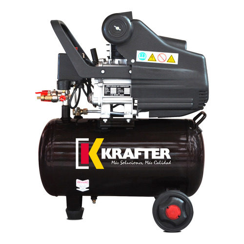 Compresor de aire eléctrico portátil Krafter ACK 24-2.0 monofásico 24L 2hp 220V 50Hz/60Hz negro