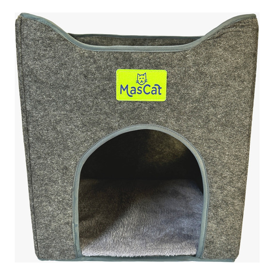 Cubo Tunel Para Gatos Gris Mascan