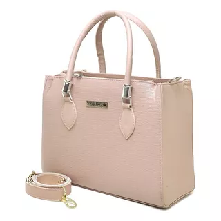 Bolsa Feminina Shopbag Média Espaçosa Lorena Cor Rosa