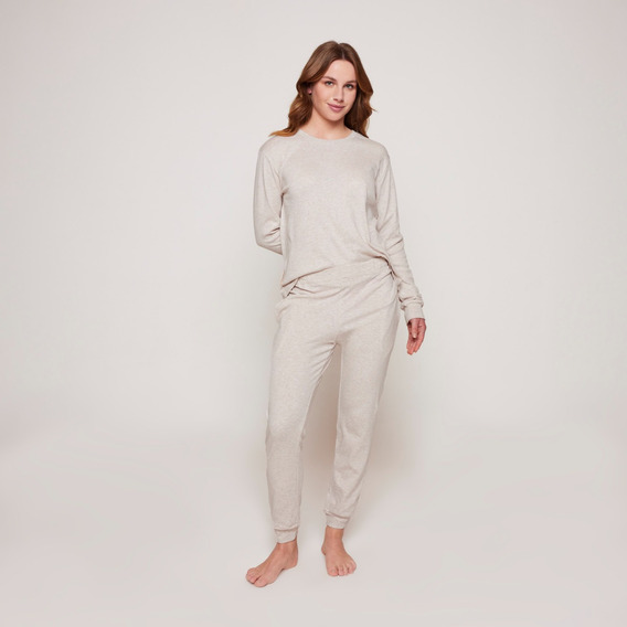 Pijama Mujer Largo Algodón Interlock Palmers 60111tos