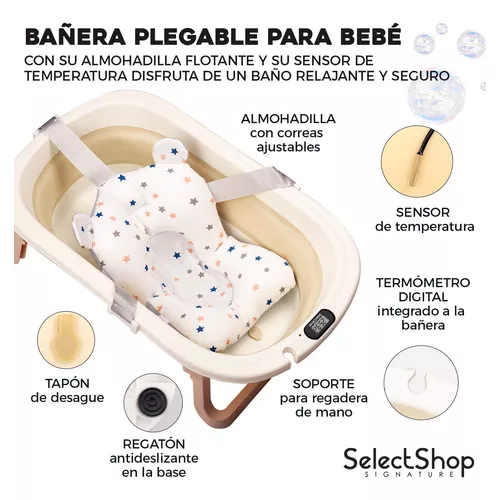 Bañera Tina de Baño para Bebe Doux Bebe con Termómetro Digital