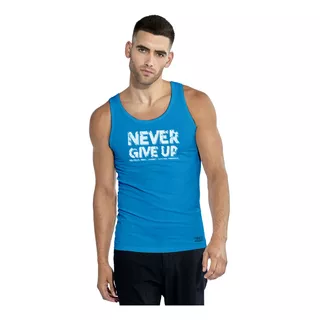 Camiseta Tank Top Sin Mangas Hombre Motivacion Never Give Up