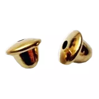 20 Pares Tarraxa Baby Banhada Ouro 18k 10 Banho Ouro Branco