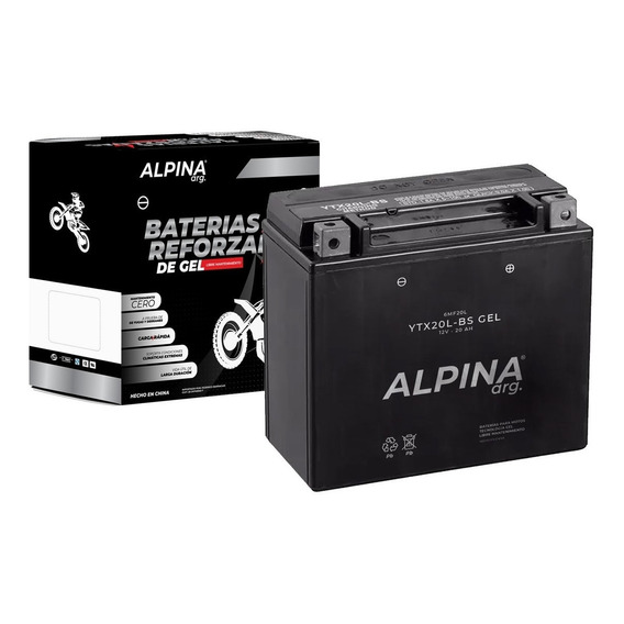 Bateria Moto Alpina Ytx20-bs Gel Libre De Mantenimiento