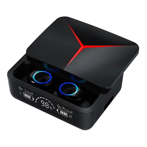 Audífonos Alien Pods Red Giant M90 Pro Tws Gamer Power Bank Color Negro