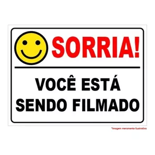 Placa Sorria! Você Está Sendo Filmado De Alumínio