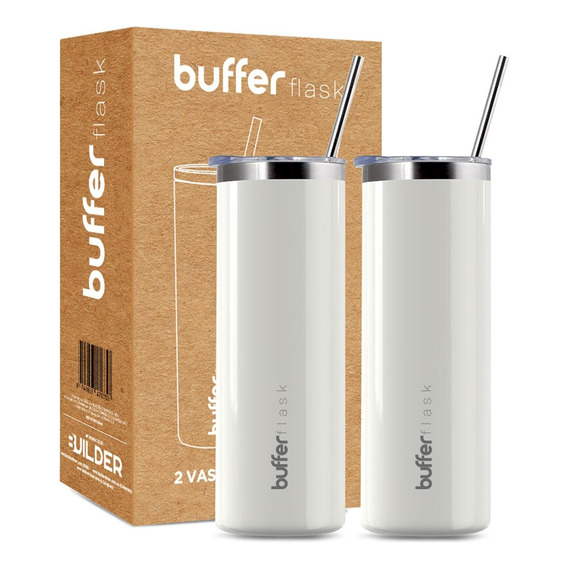 Vasos Termicos Set De 2 Buffer Acero Inoxidable Frío Y Calor