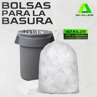 Bolsas Para Basura De 40 Kg (200  Litros)transparentes 