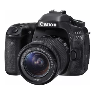  Canon Eos Kit 80d + Lente 18-55mm Is Stm Dslr Color  Negro