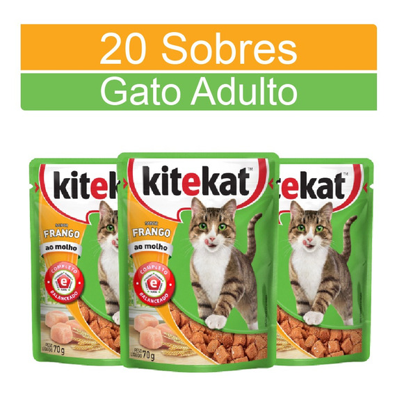 Kitekat Alimento Húmedo Gato Adulto Pollo X 20 Sobres