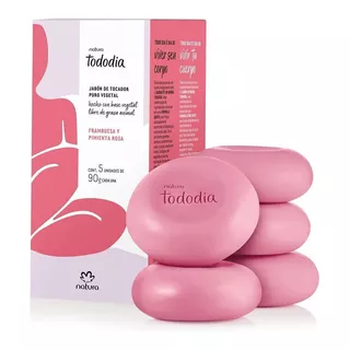 Natura Tododia Jabones En Barra Puro Vegetal Frambuesa Y Pimienta Rosa 90g