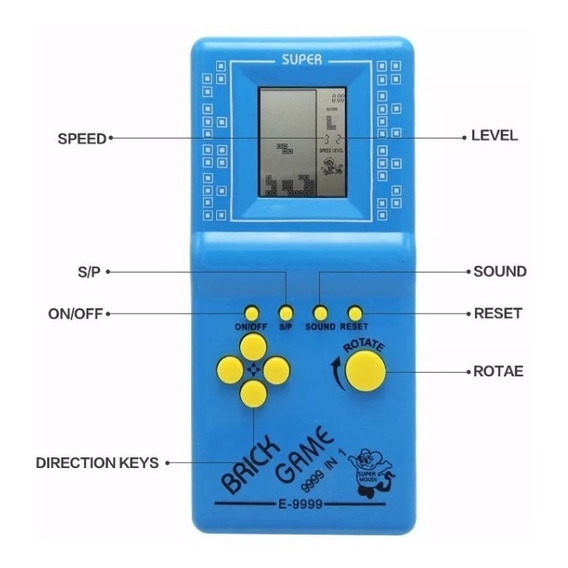 Consola De Juegos Tetris ! Game 9999 In 1 Clasicos - Centro