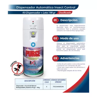 Purge Insecticida De Moscas Y Zancudos + Aplicador Automatic