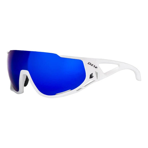 Gafas De Ciclismo Eassun Mortirolo Matt White/blue Revo Lens