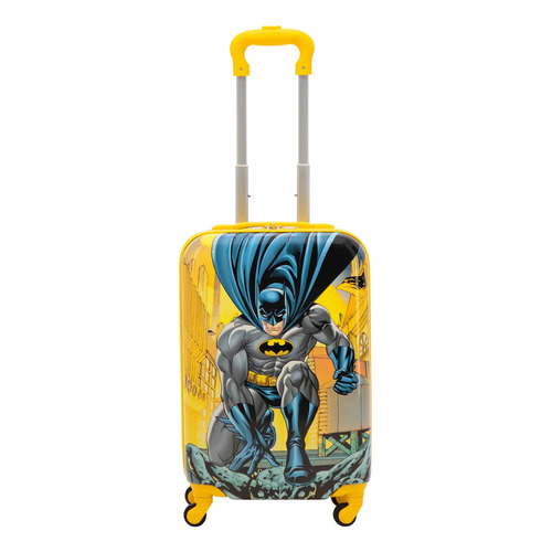 Maleta De Viaje Infantil Rodante Batman Amarillo Dc Comics Batman Dc Comics