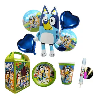 Paquete Fiesta Cumpleaños Bluey 20 Pequeños 