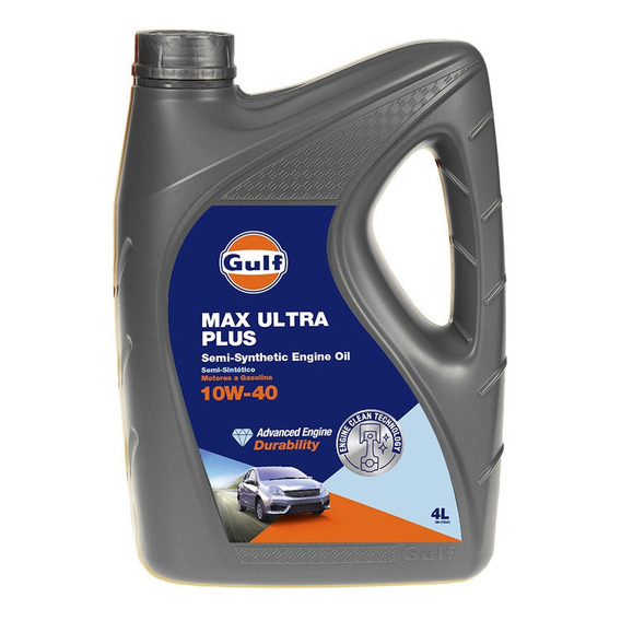 Aceite Semi Sintetico Max ultra plus 10w-40 4l Gulf Oil