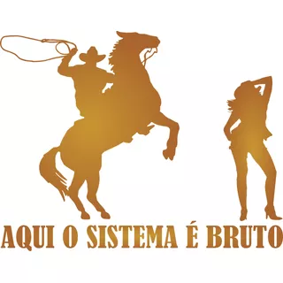 Adesivo Cowboy Bruto No Laço - Várias Cores Alta Qualidade