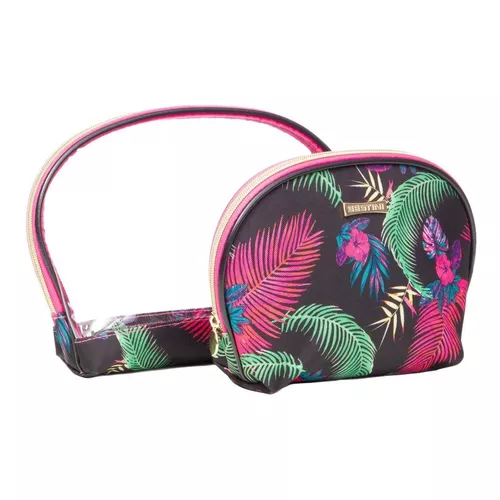 Neceser mujer Sestini Necessaire basica 2 pecas - neon libertad floral