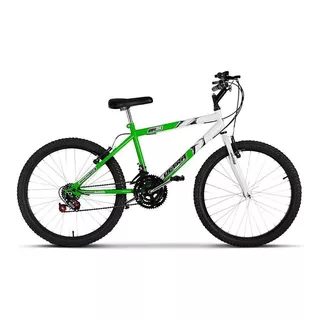 Bicicleta Ultra Bikes Bicolor Aro 24 18 Marchas Verde/branco