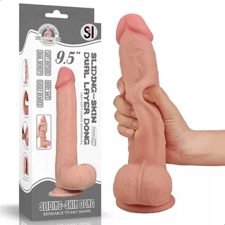 Pênis Dildo Super Realista 24cm Grande Grosso Ventosa Excita