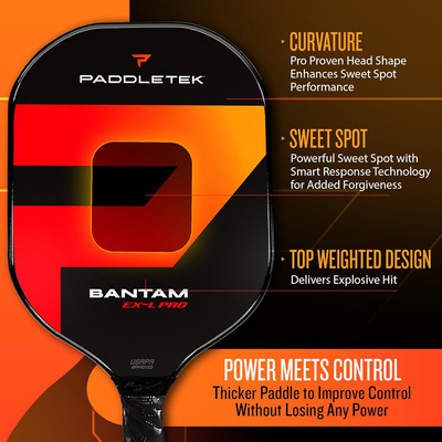 Bantam Ex-l Pro Pickleball, Raqueta De Rendimiento Lige...