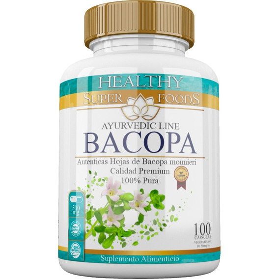 Bacopa Premium 100 Capsulas 500mg Ayurvedic Line