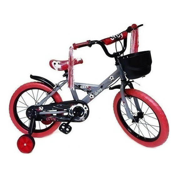 Bicicleta Infantil Rodado 12 Urby Bikes Con Rueditas C Color Gris