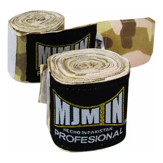 Vendas Para Box Algodón Mma Kick Boxing 4.5 Mts Mjm In Color Camuflaje Arena