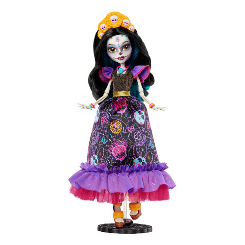 Monster High Muñeca Skelita Calaveras Con Hermoso Vestido