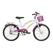 Bicicleta  Infantil Verden Breeze Aro 16 Freios V-brakes Cor Branco/rosa Com Rodas De Treinamento