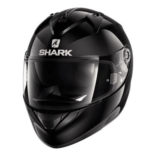 Casco para moto integral Shark Ridill  black  blank talla S 